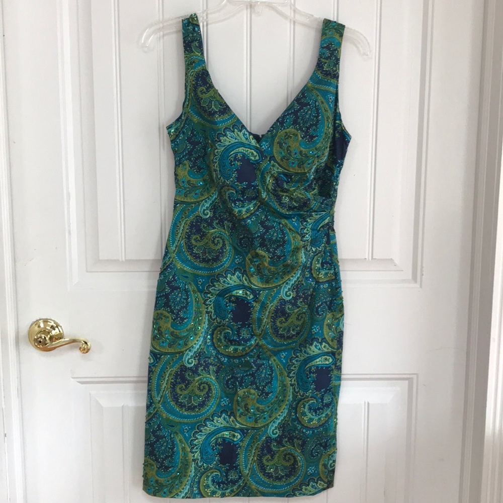 Muse paisley dress with beading